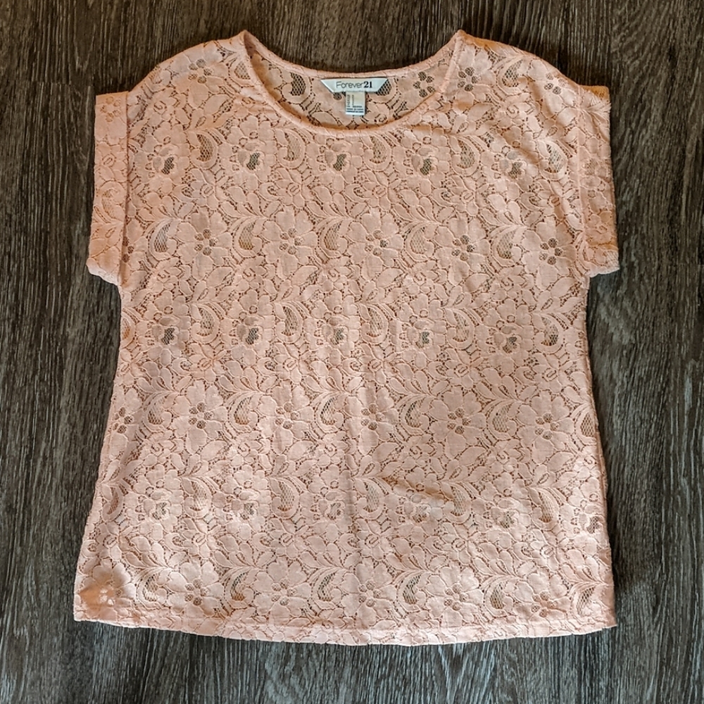 🌺Pink Floral Cuffed Short Sleeve Top🌺
